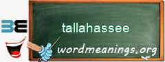 WordMeaning blackboard for tallahassee